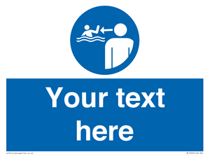 Custom mandatory keep children under supervision in the aquatic environment